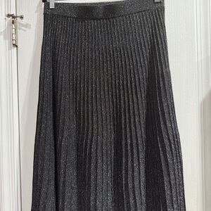 Soft Surroundings Shimmering Black A-Line Skirt